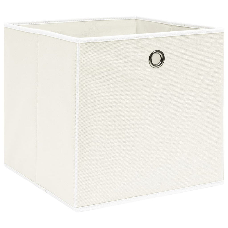 Load image into Gallery viewer, Vidaxl opbergboxen 4 st 32x32x32 cm stof wit