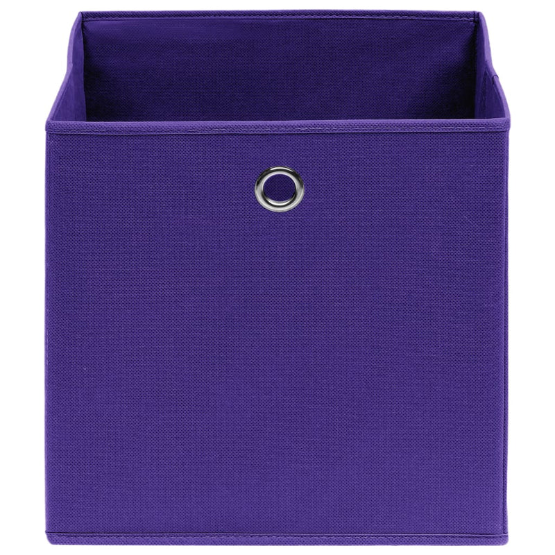 Afbeelding laden in galerijviewer, Vidaxl opbergboxen 4 st 32x32x32 cm stof paars