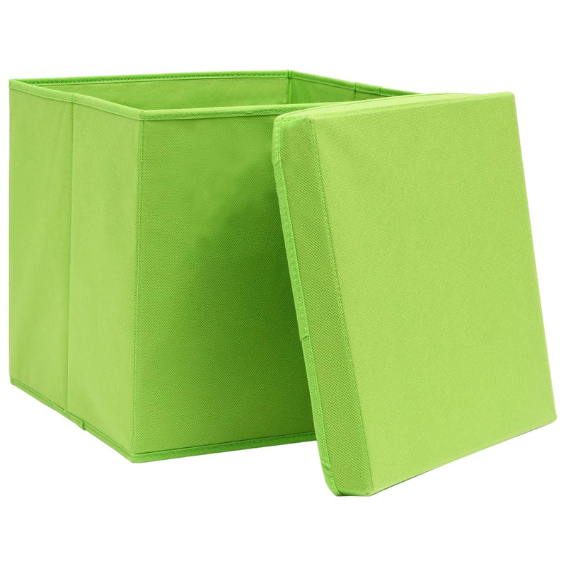 Load image into Gallery viewer, Vidaxl opbergboxen met deksel 10 st 32x32x32 cm stof paars