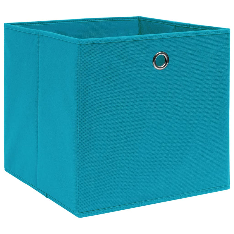 Load image into Gallery viewer, Vidaxl opbergboxen 10 st 32x32x32 cm stof babyblauw