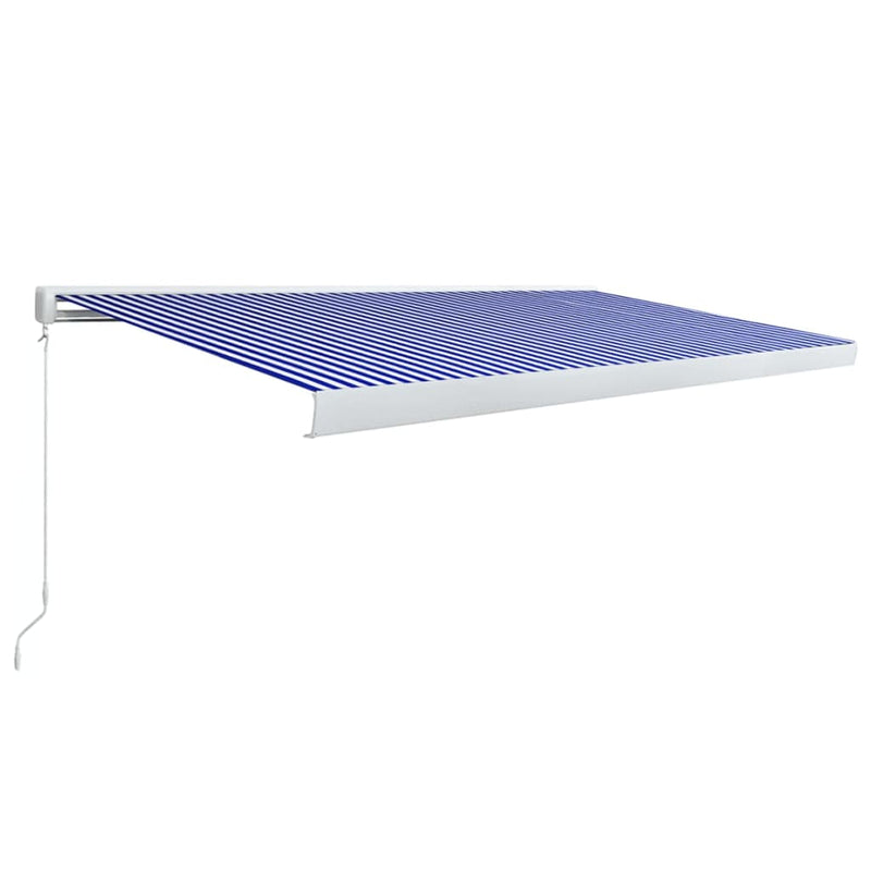 Load image into Gallery viewer, VidaXL Luifel handmatig 500x300 cm blauw en wit