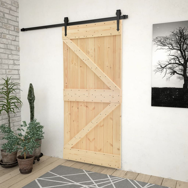 Load image into Gallery viewer, Vidaxl deur 90x210 cm massief grenenhout
