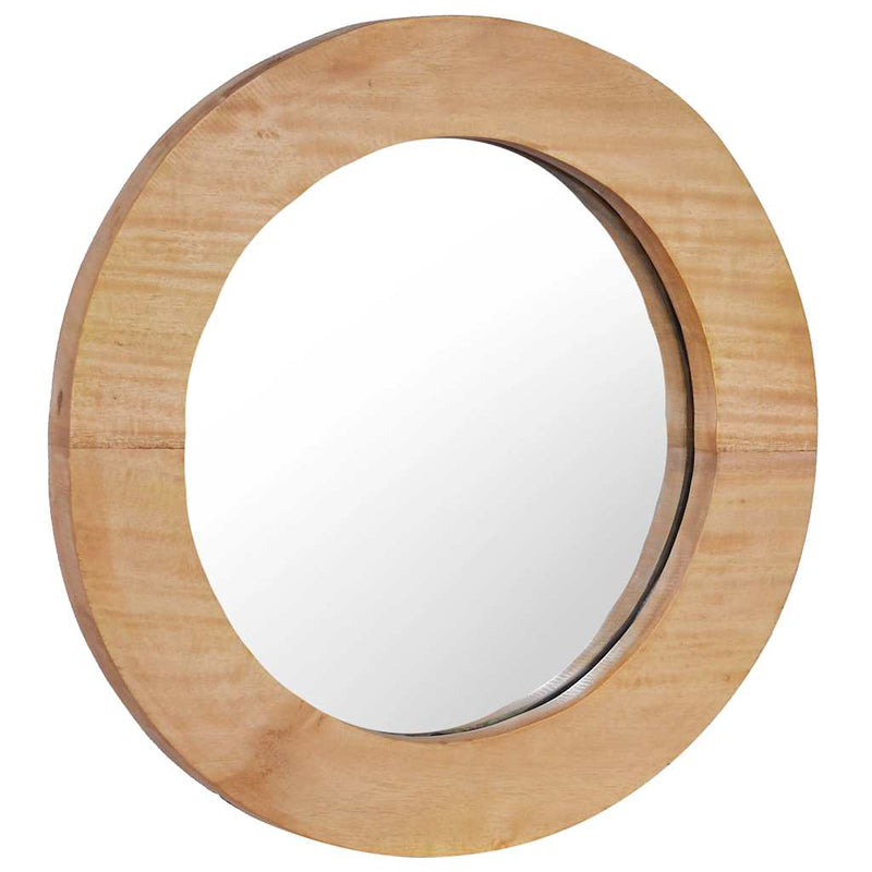 Load image into Gallery viewer, Vidaxl wandspiegel rond 40 cm teakhout