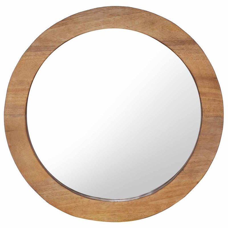 Load image into Gallery viewer, Vidaxl wandspiegel rond 60 cm teakhout