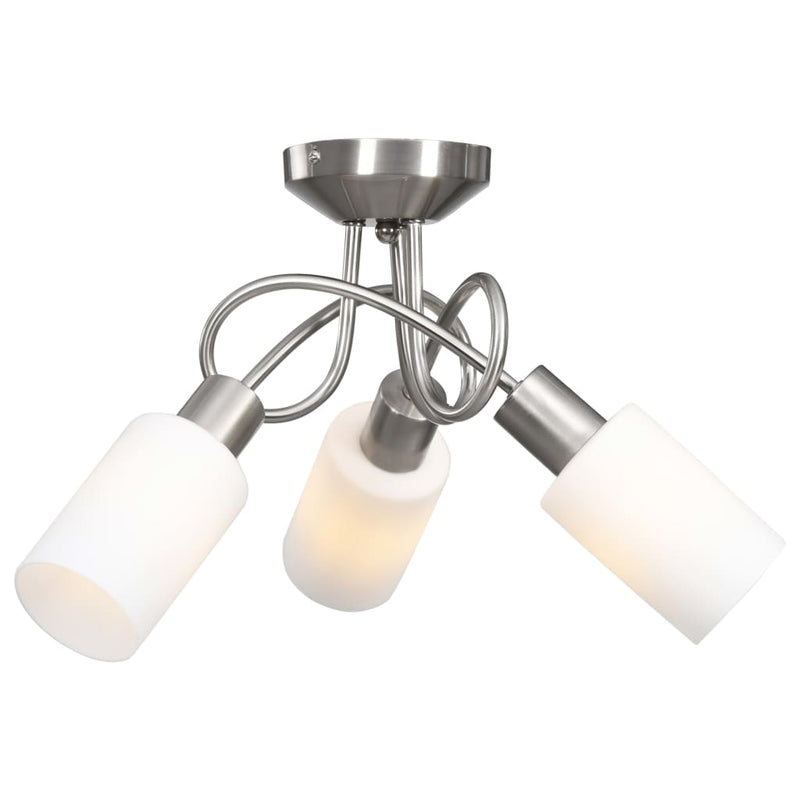 Load image into Gallery viewer, Vidaxl plafondlamp met keramieke cilindervormige kappen 3xe14 wit