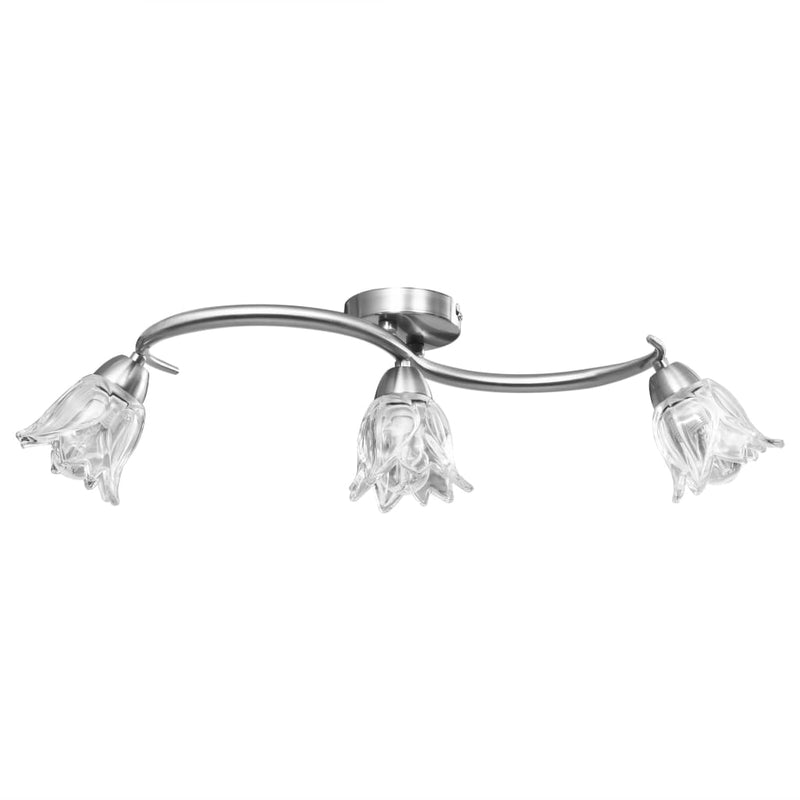Load image into Gallery viewer, Vidaxl plafondlamp met glazen tulpvormige kappen 3xe14 transparant