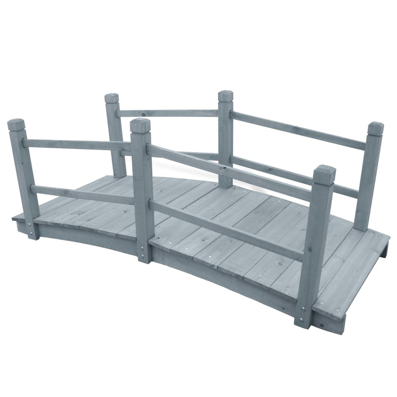 Load image into Gallery viewer, Vidaxl tuinbrug 140x60x56 cm massief vurenhout grijs