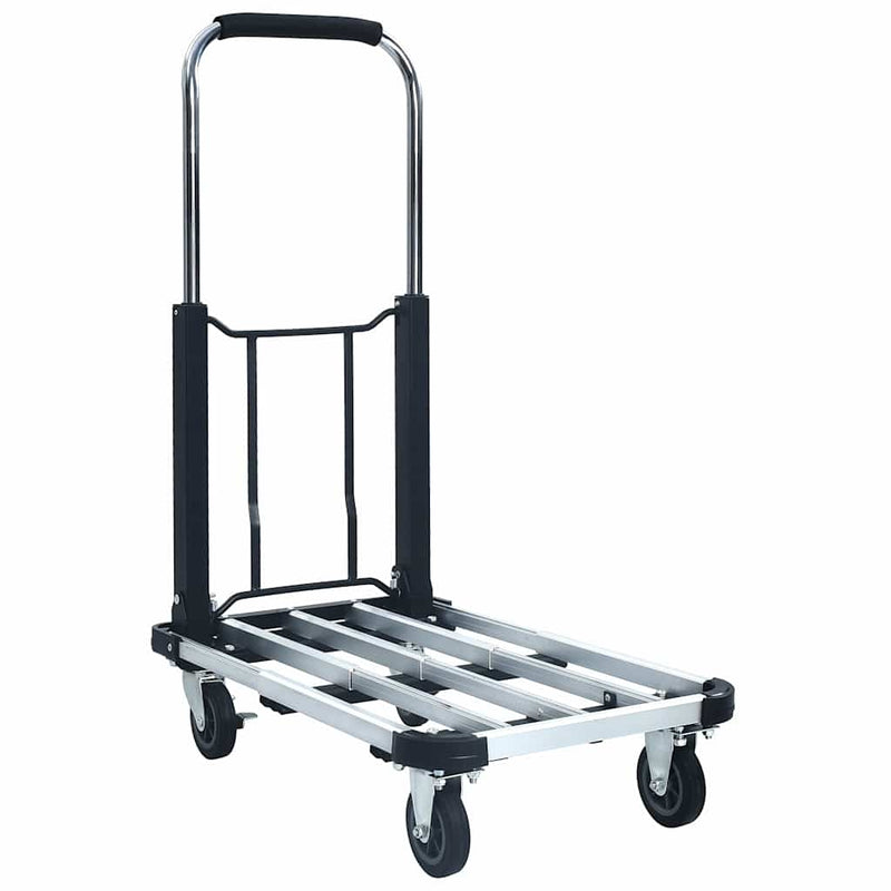 Chargez l'image dans la visionneuse de la galerie, Vidaxl transportwagen inklapbaar 150 kg aluminium zilverkleurig