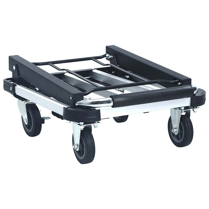 Chargez l'image dans la visionneuse de la galerie, Vidaxl transportwagen inklapbaar 150 kg aluminium zilverkleurig