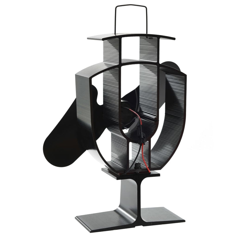 Load image into Gallery viewer, Vidaxl kachelventilator met 2 vinnen zwart