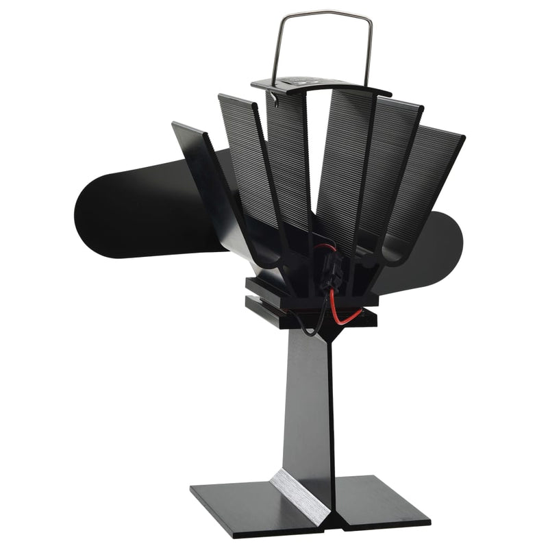 Load image into Gallery viewer, Vidaxl kachelventilator met 2 vinnen zwart