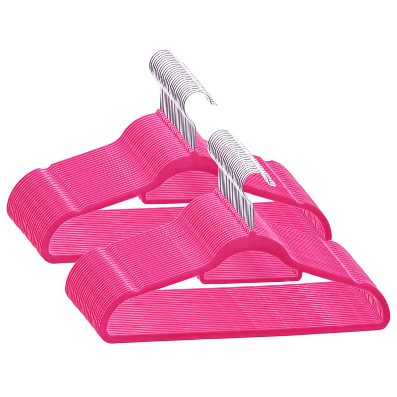 Load image into Gallery viewer, Vidaxl 50-delige kledinghangerset anti-slip fluweel roze