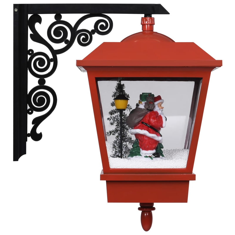 Afbeelding laden in galerijviewer, Vidaxl kerstwandlamp met led-lampjes en kerstman 40x27x45 cm rood