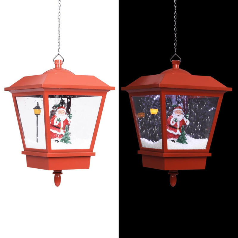 Load image into Gallery viewer, Vidaxl kersthanglamp met led-lamp en kerstman 27x27x45 cm rood