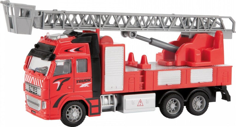 Load image into Gallery viewer, Metal brandweerwagen 1:38 rood 12cm