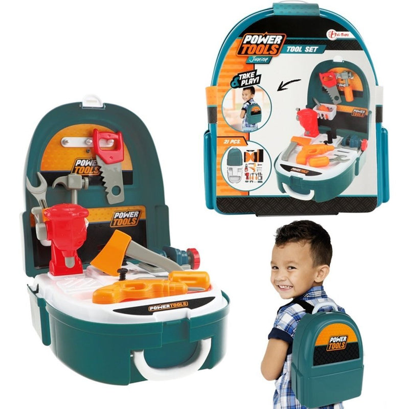 Load image into Gallery viewer, Toi-toys power tools gereedschapsset in rugzak