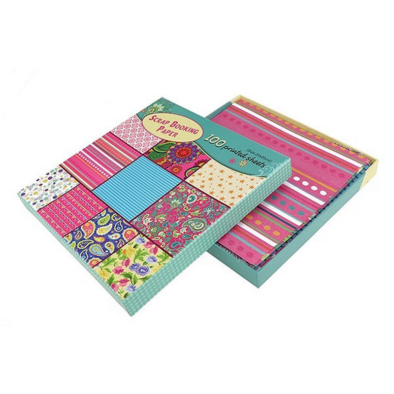 Load image into Gallery viewer, Toi-toys knutselpapierset 100 bedrukte vellen 20x20cm