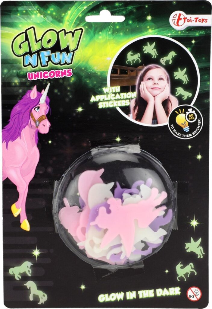 Load image into Gallery viewer, Toi-toys glow in the dark stickers eenhoorn