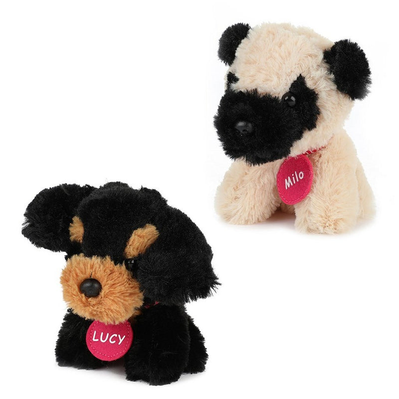 Cargue la imagen en el visor de la galería, Toi-toys pluchen hondjes in hondenhok koffer 4 stuks