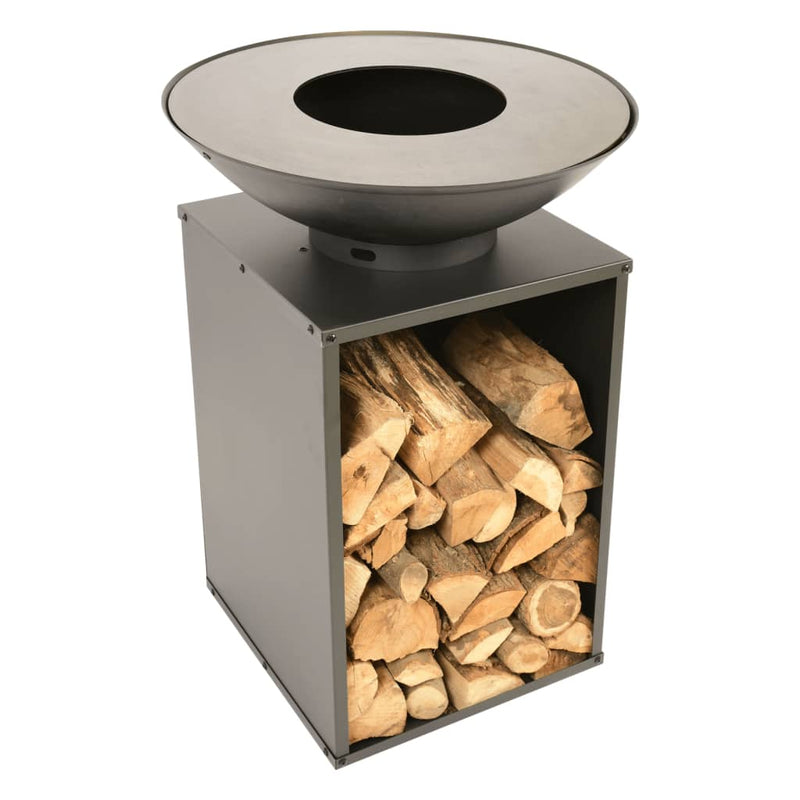Afbeelding laden in galerijviewer, Redfire vuurschaal met barbecuegrill onyx met hoes 60 cm