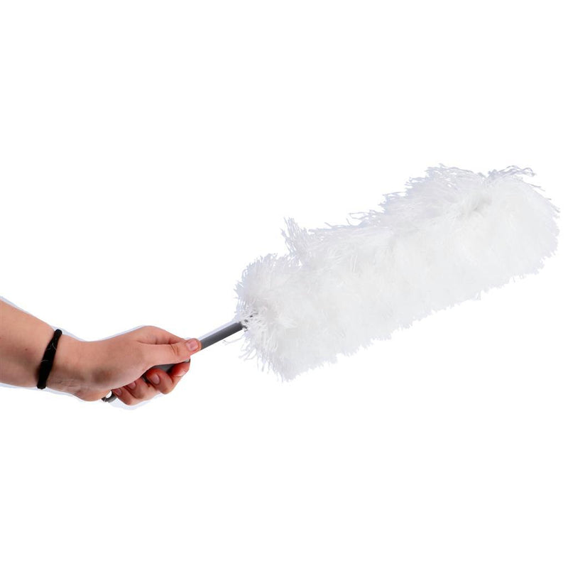 Load image into Gallery viewer, Ultra clean microvezel plumeau 56 cm wit grijs