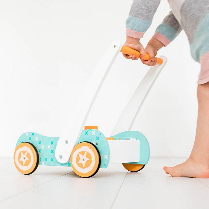 Laden Sie das Bild in Galerie -Viewer, Studio circus houten loopwagen + houten blokken
