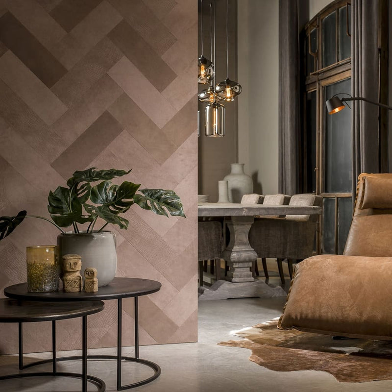 Load image into Gallery viewer, WallArt WallArt 16 st Tegel Stubbs leer grijstaupe