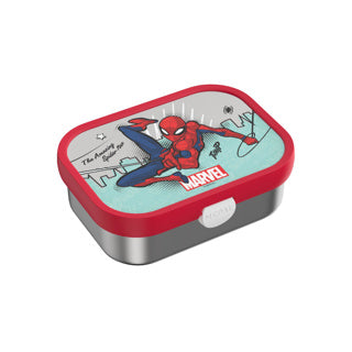 Afbeelding laden in galerijviewer, Mepal rvs bento lunchbox campus - 750 ml - broodtrommel met vakjes voor kinderen - geschikt voor 4 boterhammen - lunchbox rvs - spiderman