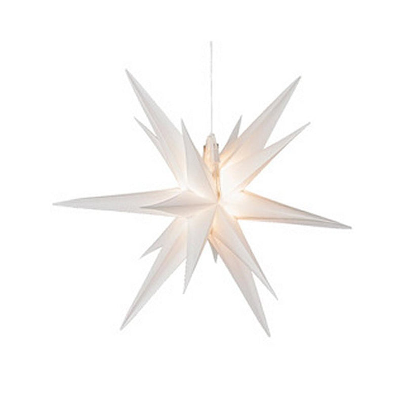 Chargez l'image dans la visionneuse de la galerie, Lumineo Lumineo Kerstster PVC Steady Wit 6 LEDs Binnen Buiten 60 cm
