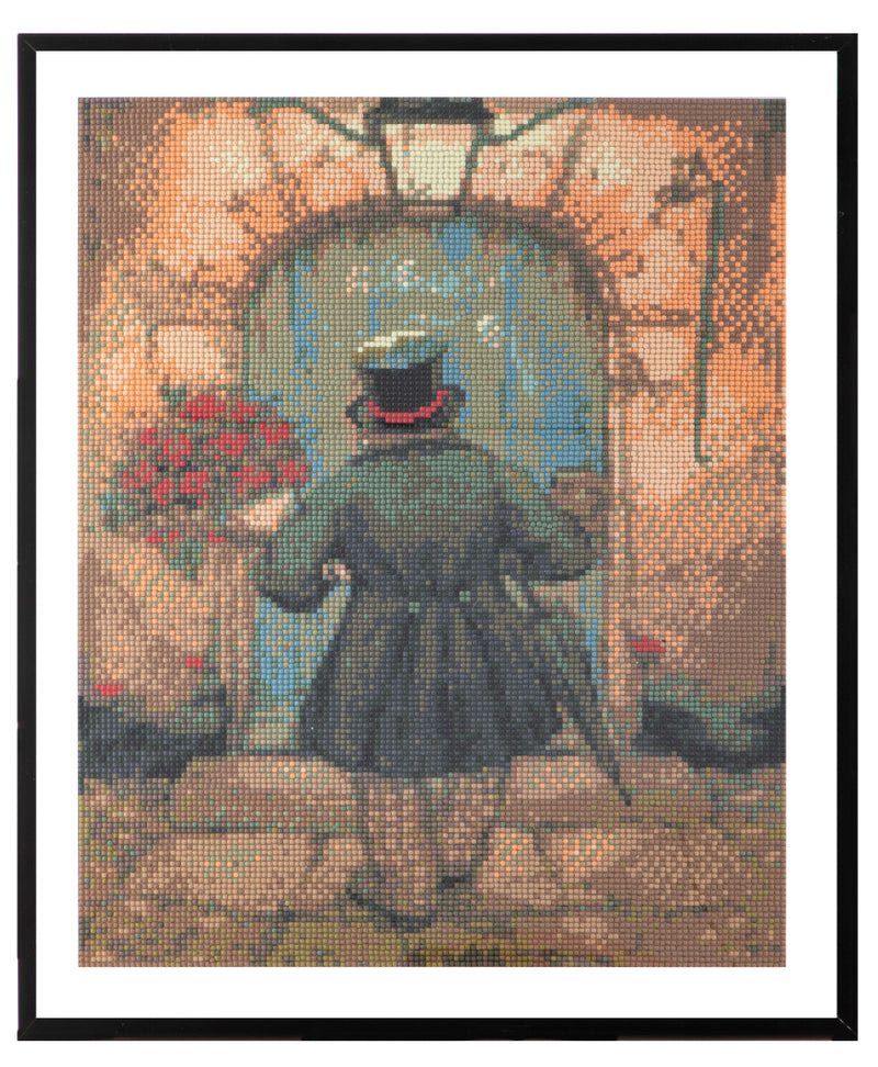Load image into Gallery viewer, Grafix diamond painting anton pieck man met rozen 40x50cm