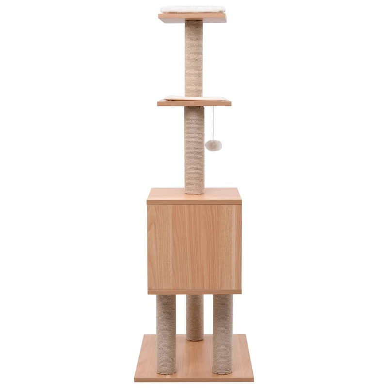 Load image into Gallery viewer, Vidaxl kattenkrabpaal met sisal krabmat 123 cm