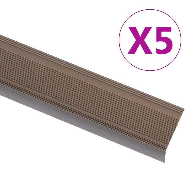 Chargez l'image dans la visionneuse de la galerie, Vidaxl trapneuzen l-vormig 5 st 100 cm aluminium bruin