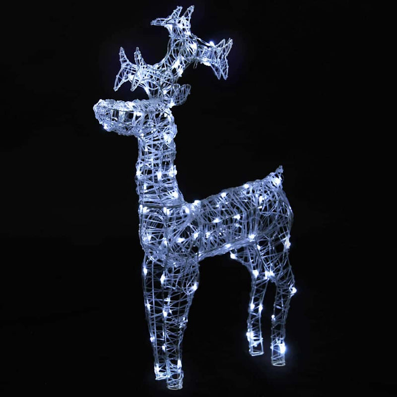 Load image into Gallery viewer, Vidaxl kerstdecoratie rendieren 90 led's 60x16x100 cm acryl