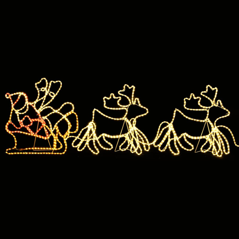 Load image into Gallery viewer, VidaXL Kerstverlichting 6 rendieren en slee 2160 LED's XXL 7 m