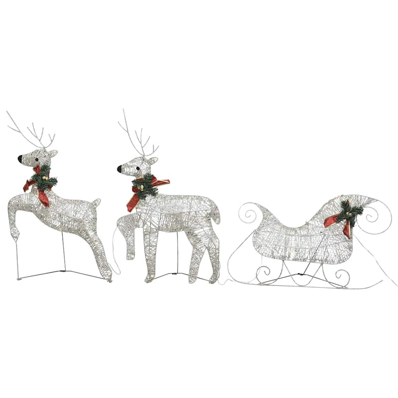 Cargue la imagen en el visor de la galería, Vidaxl kerstdecoratie rendieren en slee 60 led's goudkleurig
