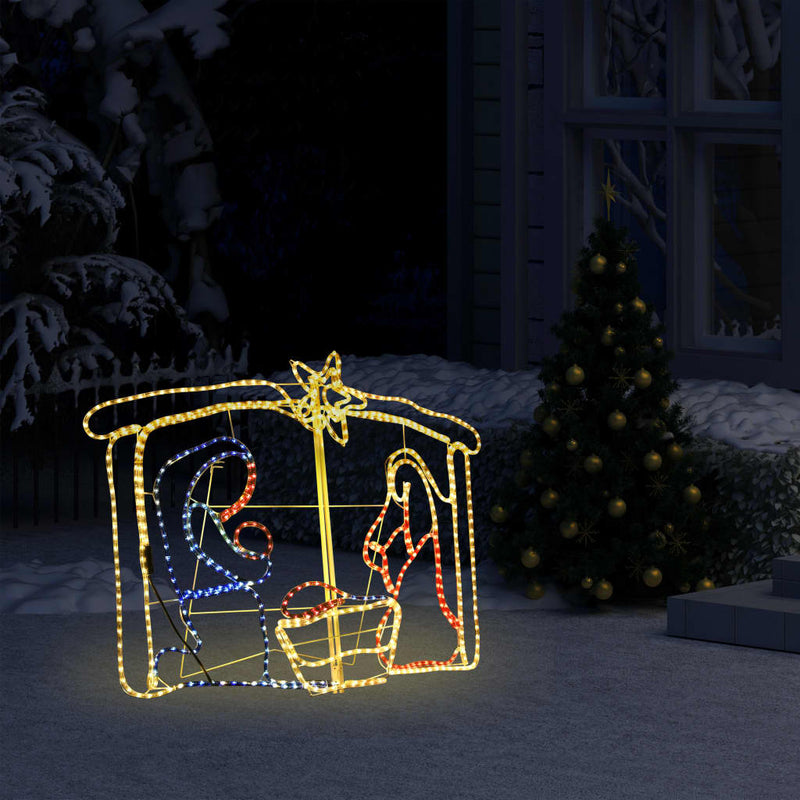 Load image into Gallery viewer, Vidaxl kerstdecoratie kerststal 240 led's 116x41x87 cm