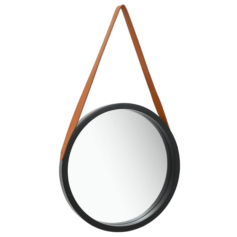 Load image into Gallery viewer, Vidaxl wandspiegel met band 40 cm zwart