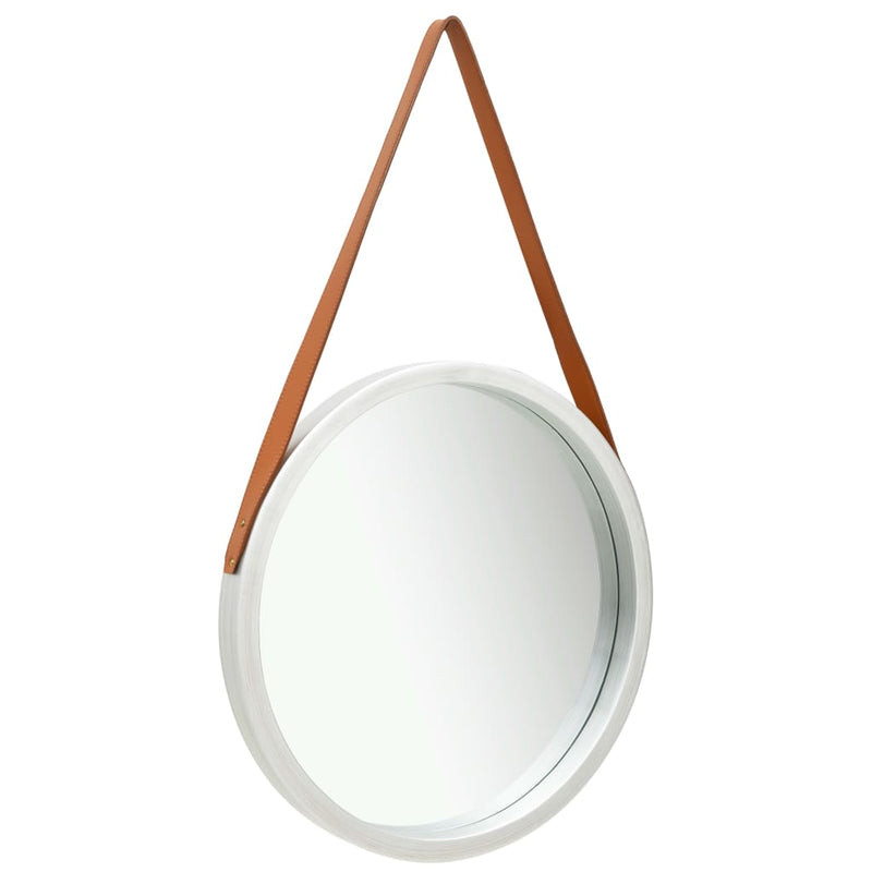 Load image into Gallery viewer, Vidaxl wandspiegel met band 50 cm zilverkleurig