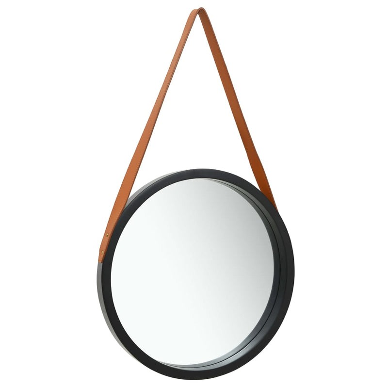 Load image into Gallery viewer, Vidaxl wandspiegel met band 50 cm zwart
