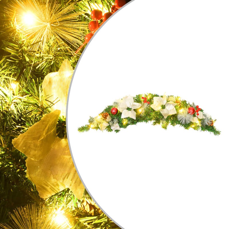 Load image into Gallery viewer, Vidaxl kerstboog met led-lampjes 90 cm pvc groen