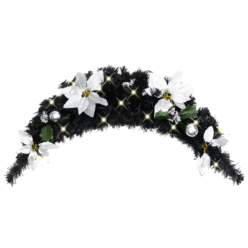 Load image into Gallery viewer, Vidaxl kerstboog met led-lampjes 90 cm pvc zwart