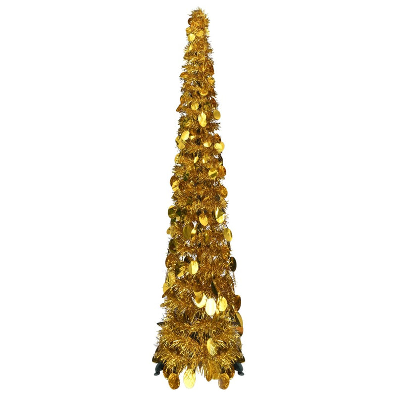 Load image into Gallery viewer, Vidaxl kunstkerstboom pop-up 120 cm pet goudkleurig