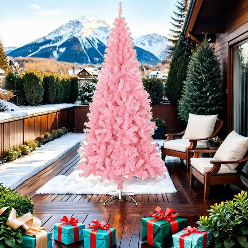Load image into Gallery viewer, Vidaxl kunstkerstboom met standaard 210 cm pvc roze