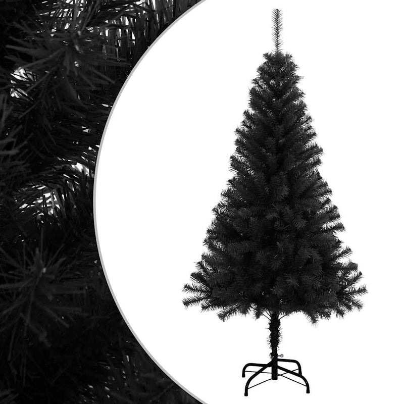 Afbeelding laden in galerijviewer, Vidaxl kunstkerstboom met standaard 150 cm pvc zwart