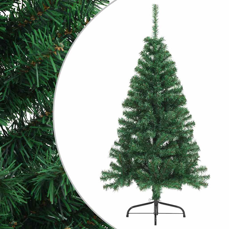 Load image into Gallery viewer, Vidaxl kunstkerstboom met standaard half 150 cm pvc groen
