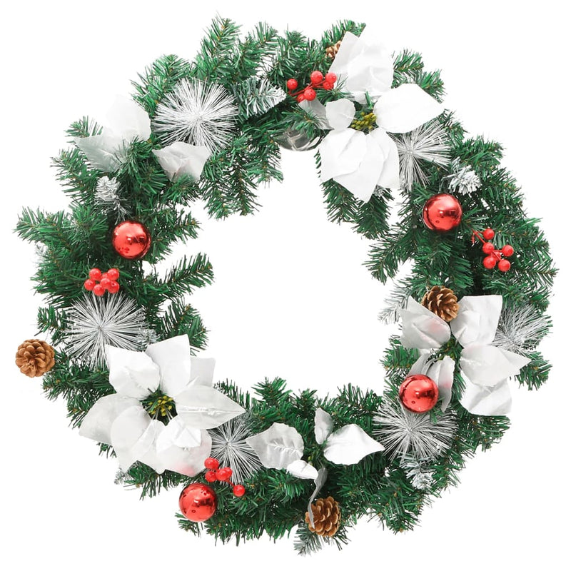 Load image into Gallery viewer, Vidaxl kerstkrans met led lampjes 60 cm pvc groen