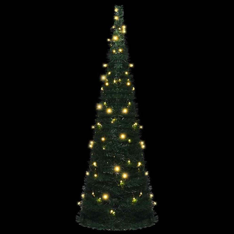 Afbeelding laden in galerijviewer, Vidaxl kunstkerstboom met verlichting pop-up 180 cm groen