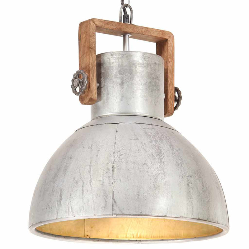 ギャラリービューアに画像をロードする, Vidaxl hanglamp industrieel rond 25 w e27 40 cm zilverkleurig
