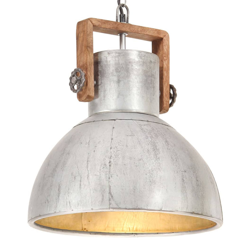 Load image into Gallery viewer, VidaXL Hanglamp industrieel rond 25 W E27 40 cm zilverkleurig