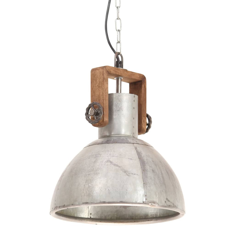 Load image into Gallery viewer, Vidaxl hanglamp industrieel rond 25 w e27 30 cm zilverkleurig